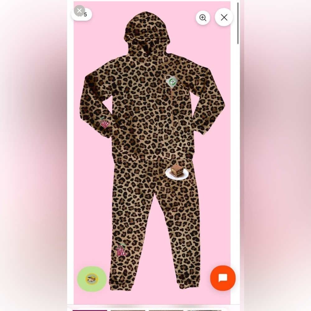 Mr. Eatwell (Miss. Eatwell) Heather McMahan Leopard Sweatsuit Set